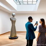 아트호텔 및 미술관 연계 숙박 패키지 - **Living Gallery Hotel: Vibrant Contemporary Art Display**
    A bright, spacious hotel lobby in Bar...